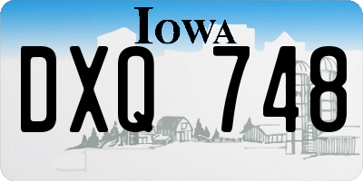 IA license plate DXQ748