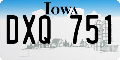 IA license plate DXQ751
