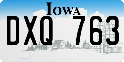 IA license plate DXQ763