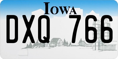 IA license plate DXQ766