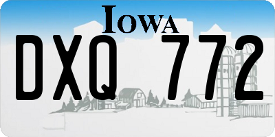 IA license plate DXQ772