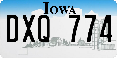 IA license plate DXQ774