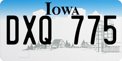 IA license plate DXQ775