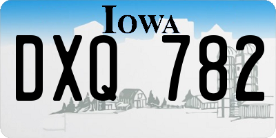 IA license plate DXQ782