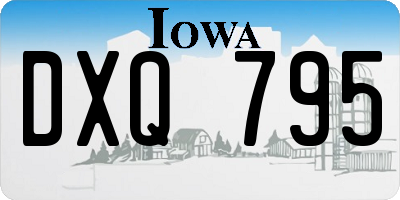 IA license plate DXQ795