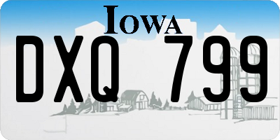 IA license plate DXQ799