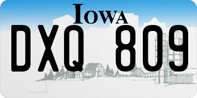 IA license plate DXQ809