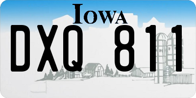 IA license plate DXQ811