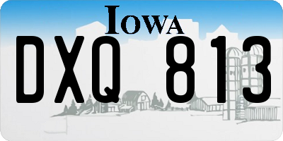 IA license plate DXQ813