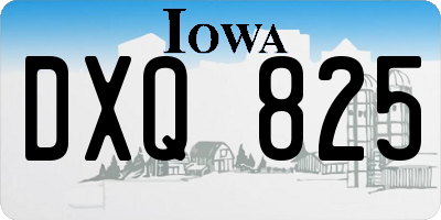 IA license plate DXQ825