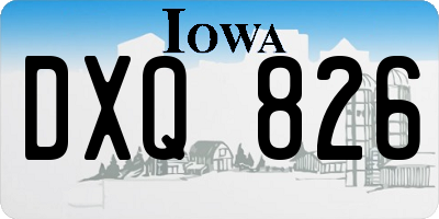 IA license plate DXQ826
