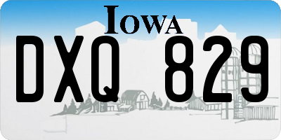 IA license plate DXQ829