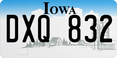 IA license plate DXQ832