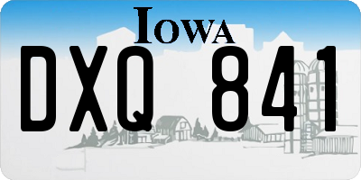 IA license plate DXQ841