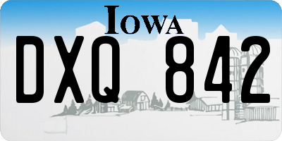 IA license plate DXQ842