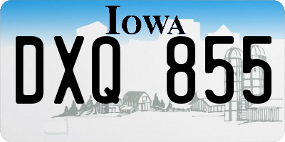 IA license plate DXQ855