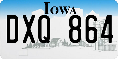 IA license plate DXQ864