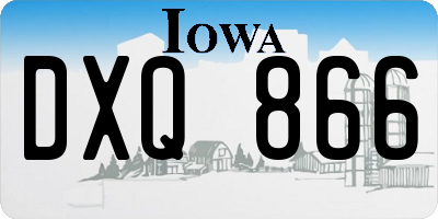 IA license plate DXQ866