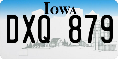 IA license plate DXQ879