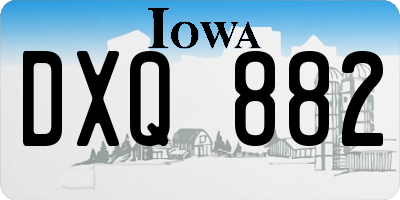 IA license plate DXQ882