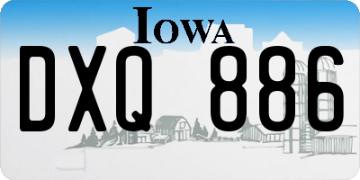 IA license plate DXQ886
