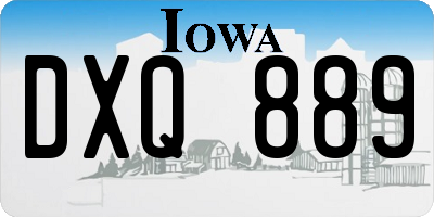 IA license plate DXQ889