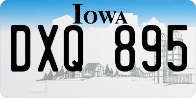 IA license plate DXQ895