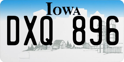 IA license plate DXQ896