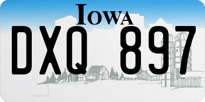 IA license plate DXQ897