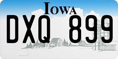 IA license plate DXQ899