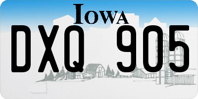 IA license plate DXQ905