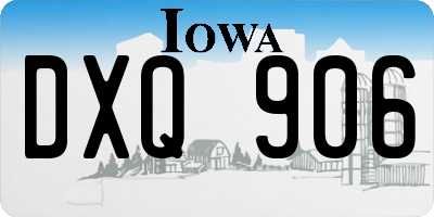 IA license plate DXQ906