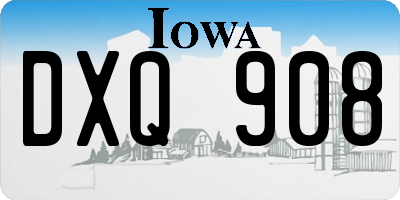 IA license plate DXQ908