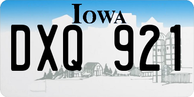 IA license plate DXQ921