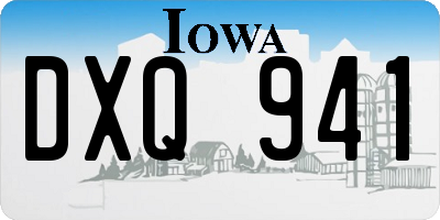 IA license plate DXQ941