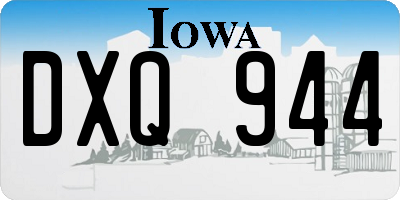 IA license plate DXQ944