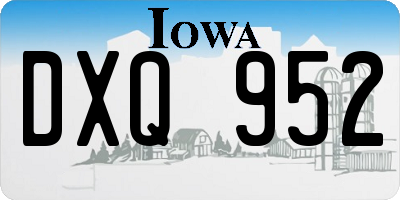 IA license plate DXQ952