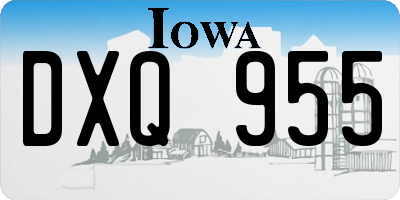 IA license plate DXQ955