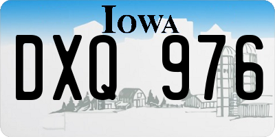 IA license plate DXQ976