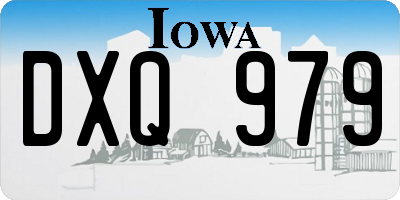 IA license plate DXQ979