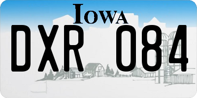 IA license plate DXR084