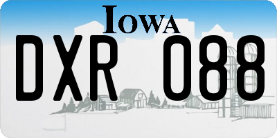 IA license plate DXR088