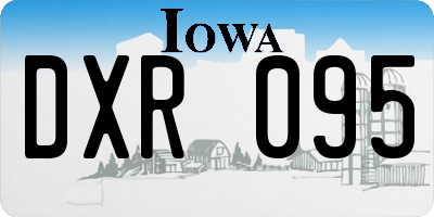 IA license plate DXR095