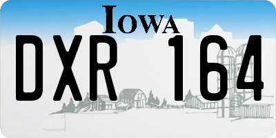 IA license plate DXR164