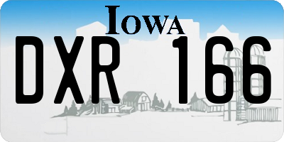 IA license plate DXR166