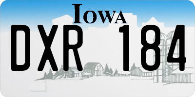 IA license plate DXR184