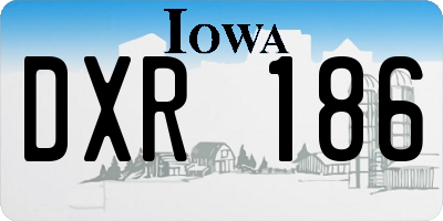 IA license plate DXR186