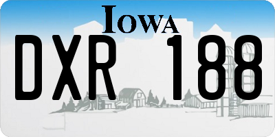 IA license plate DXR188