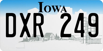 IA license plate DXR249