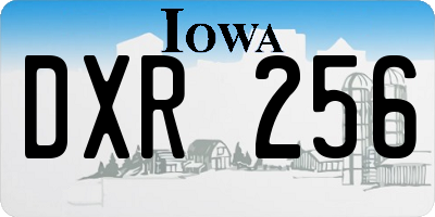 IA license plate DXR256